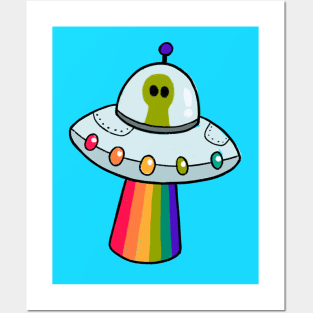 Alien Rainbow Ship Posters and Art